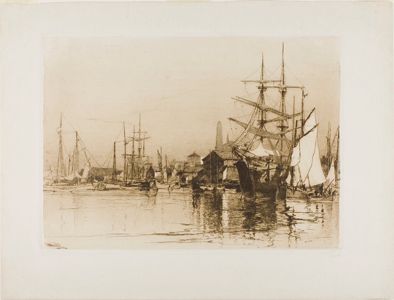 Le port intérieur, Gloucester - Stephen Parrish