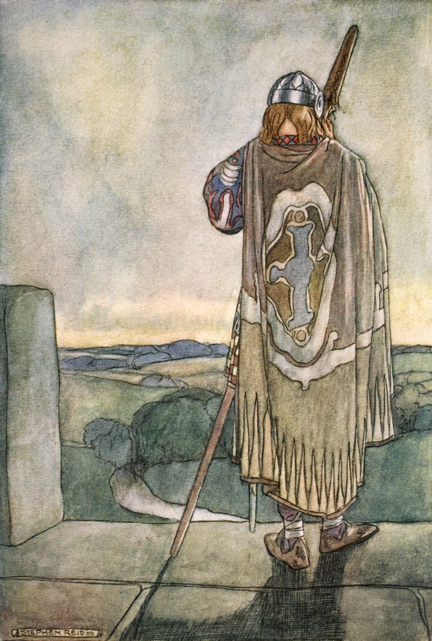Finn entendit de loin les premières notes de la harpe féerique, vers 1910 - Stephen Reid