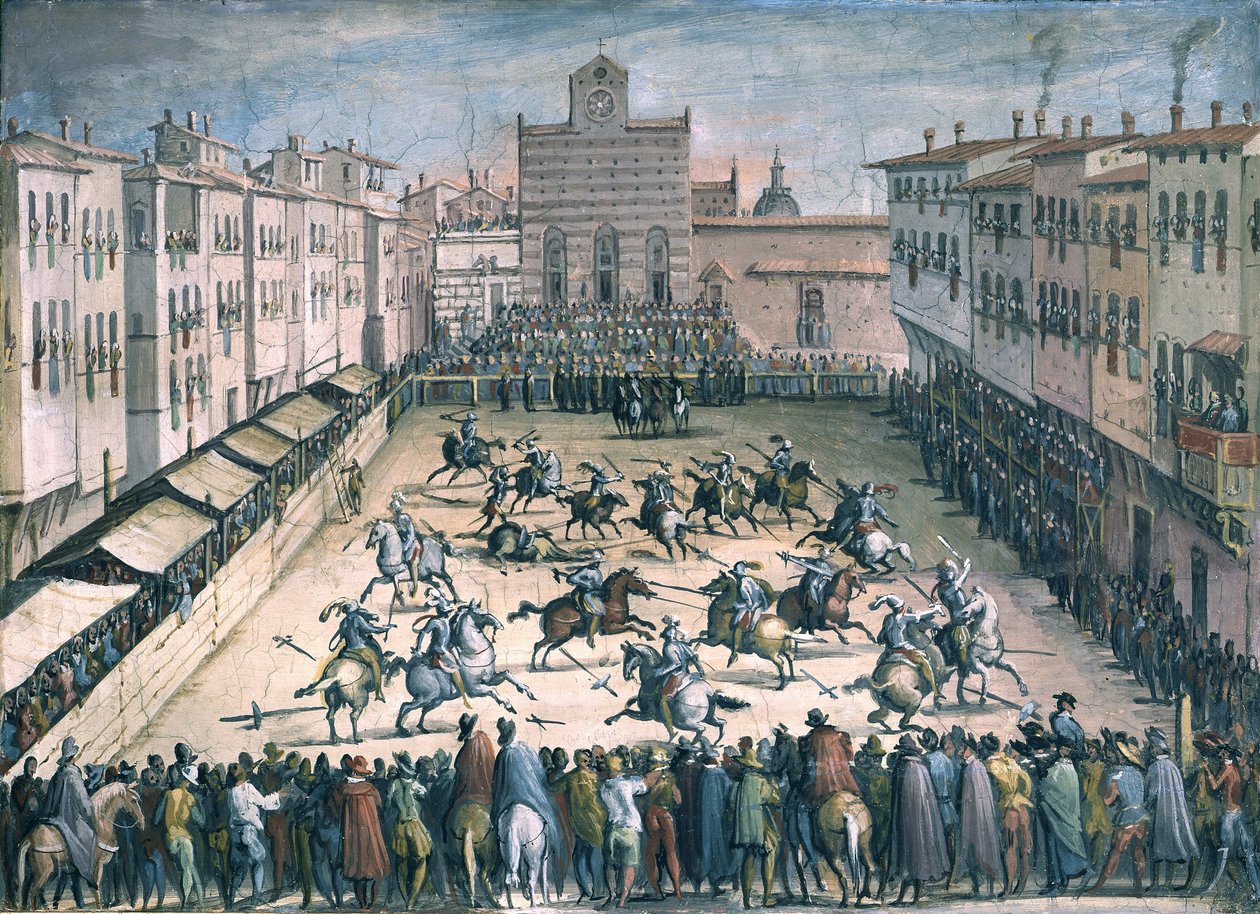 Joute de chevaux à la Piazza Santa Croce, 1561-1562 - Stradanus