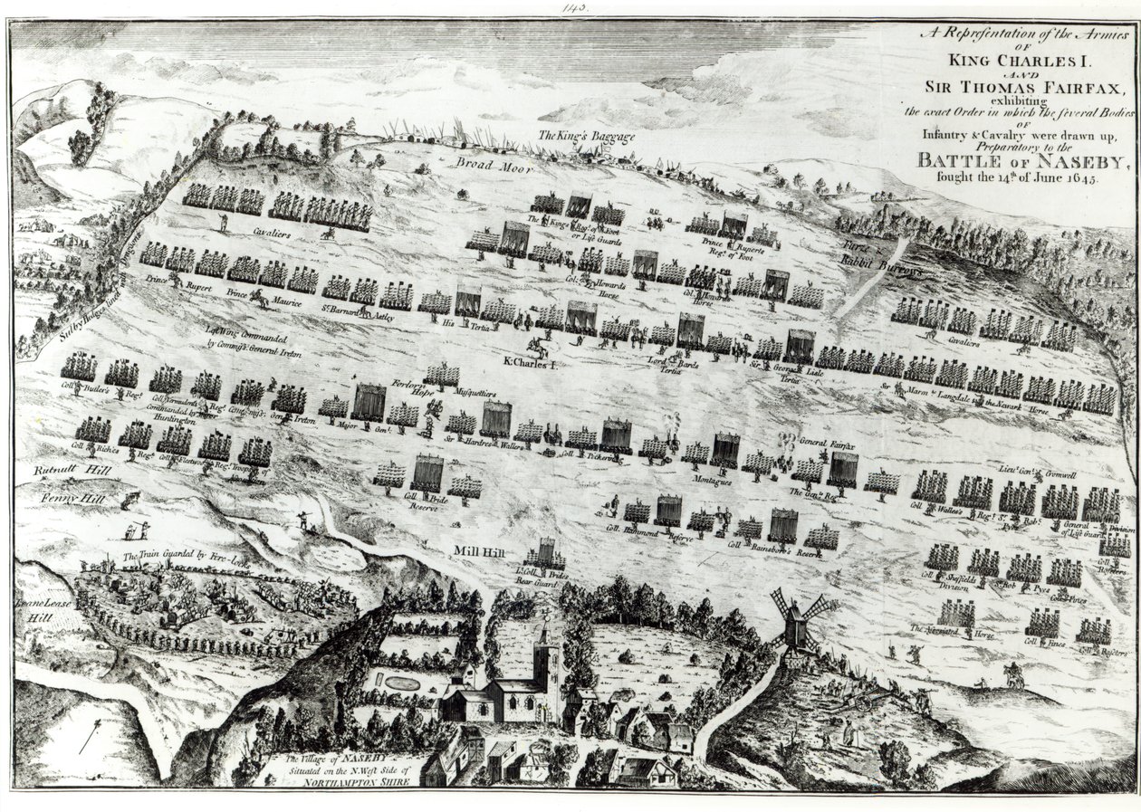 Préparation pour la bataille de Naseby, livrée le 14 juin 1645, publiée dans 