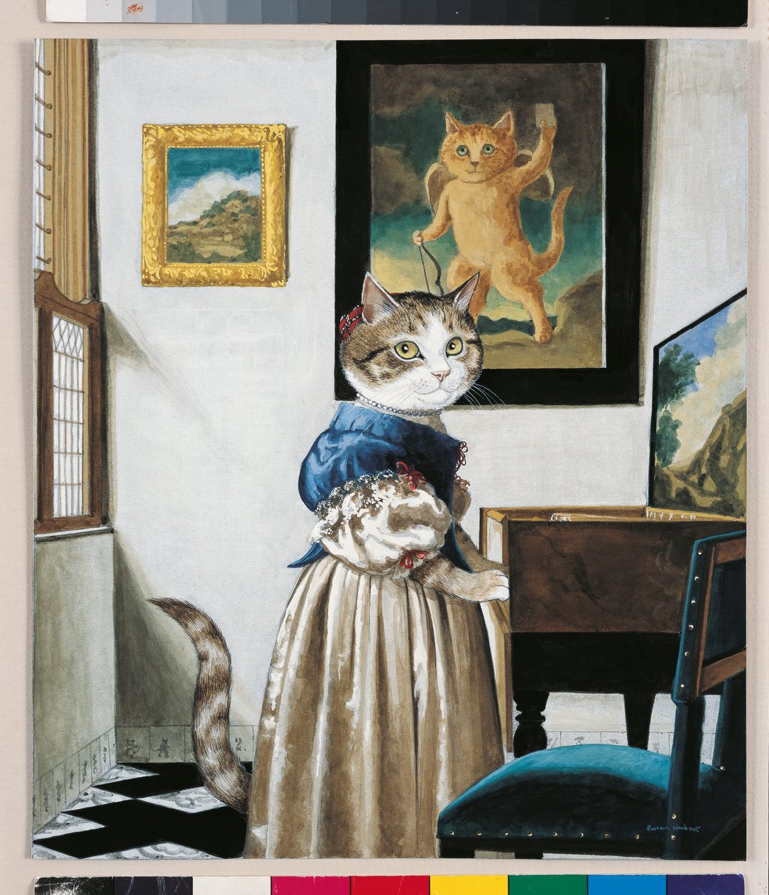 Illustration de Cats Galore! A Compendium of Cultured Cats (pub. 2015) - Susan Herbert