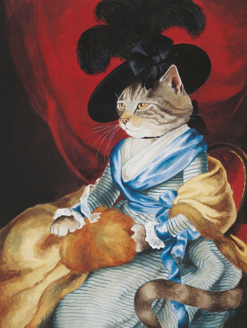 Illustration de Cats Galore! A Compendium of Cultured Cats - Susan Herbert
