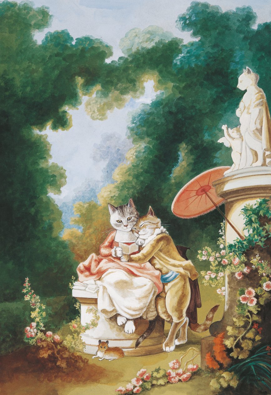 Illustration de Cats Galore! A Compendium of Cultured Cats (pub. 2015) - Susan Herbert