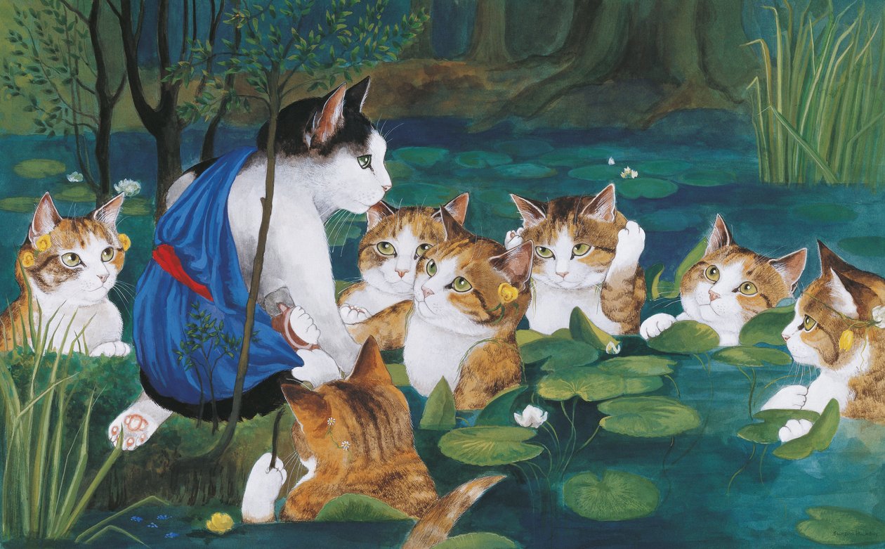 Illustration de Cats Galore! A Compendium of Cultured Cats (pub. 2015) - Susan Herbert