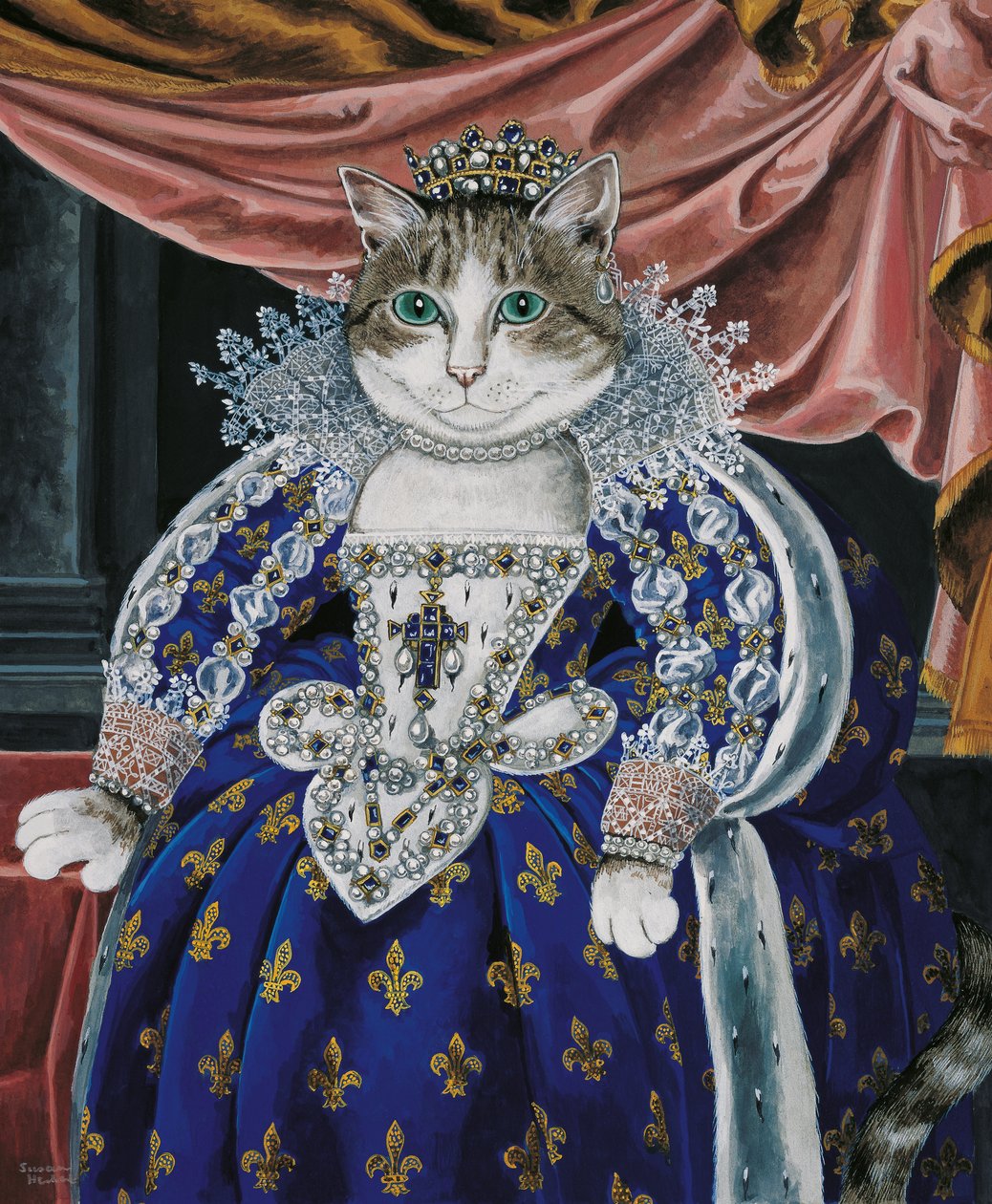 Illustration de Cats Galore! A Compendium of Cultured Cats (pub. 2015) - Susan Herbert