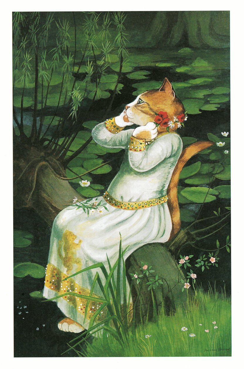 Illustration de Pre-Raphaelite Cats (pub. 1999)