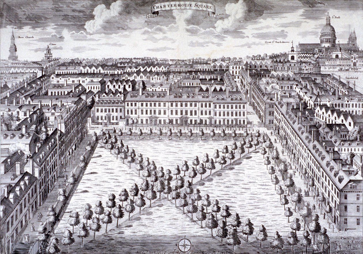 Vue aérienne de Charterhouse Square, Finsbury, Londres - Sutton Nicholls