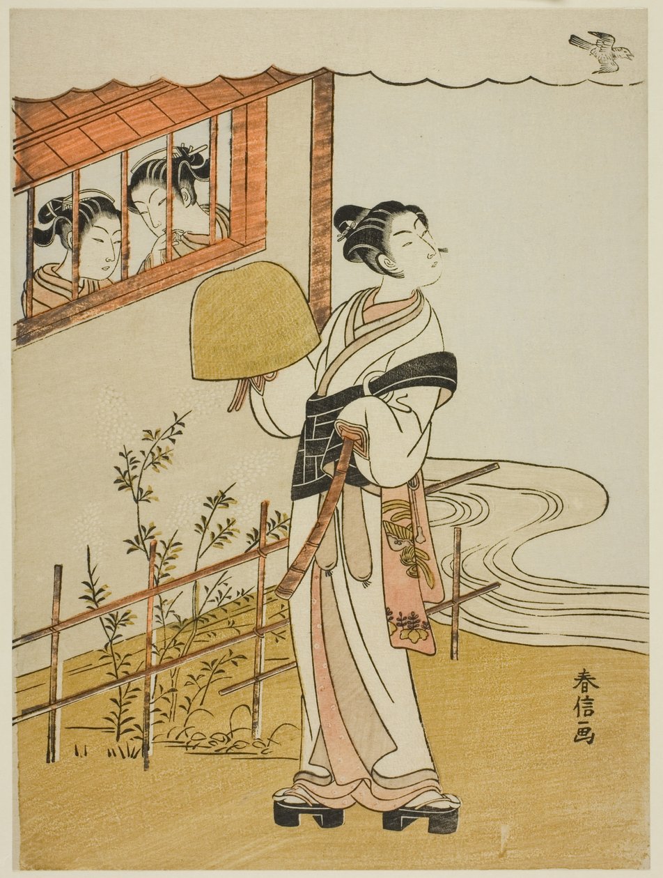 (Fac-similé) Le quatrième mois (Uzuki), de la série "Versions populaires des poètes immortels en quatre saisons" - Suzuki Harunobu