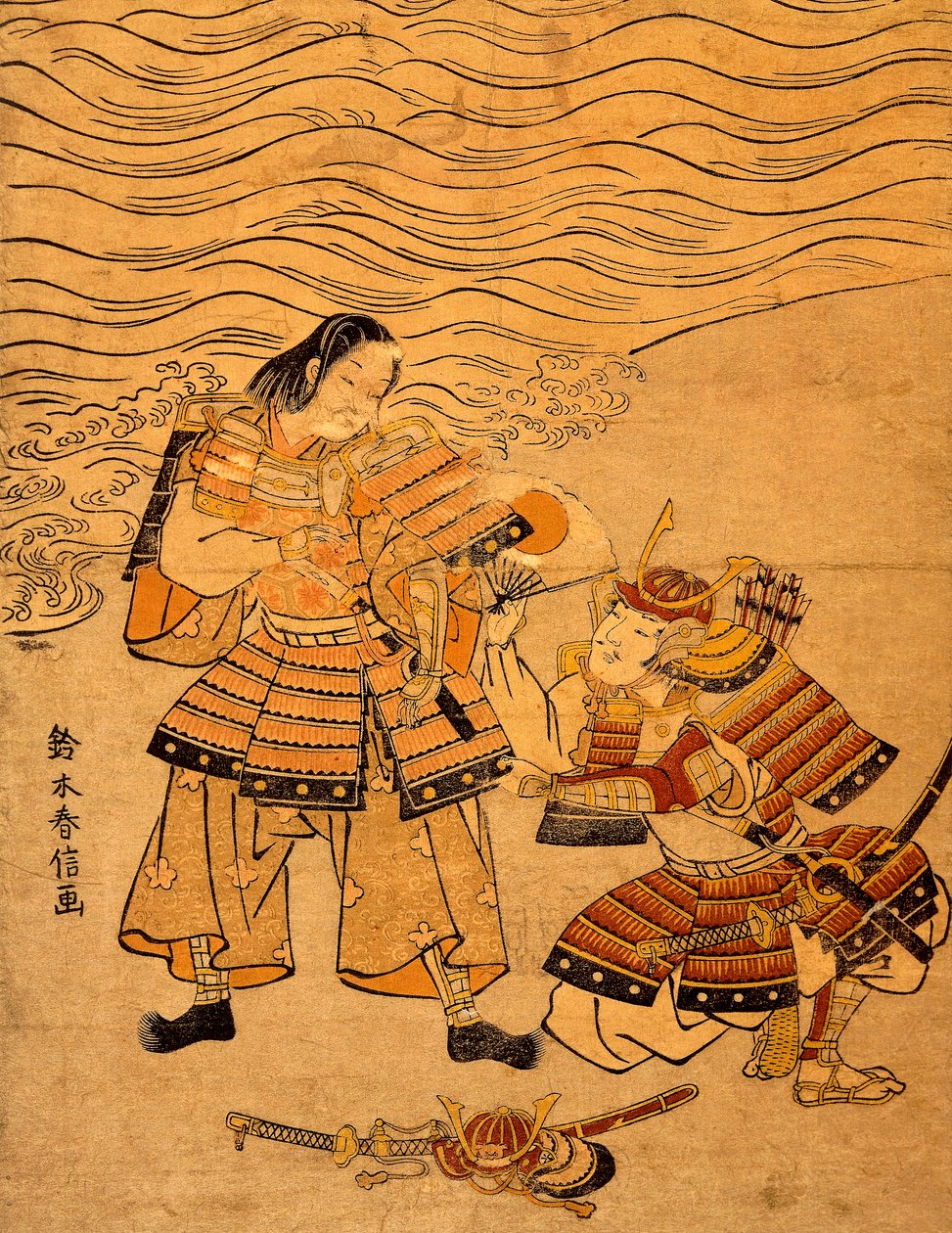 Kumagai Naozane et Taira no Atsumori, épisode de la guerre entre Taira et Minamoto - Suzuki Harunobu