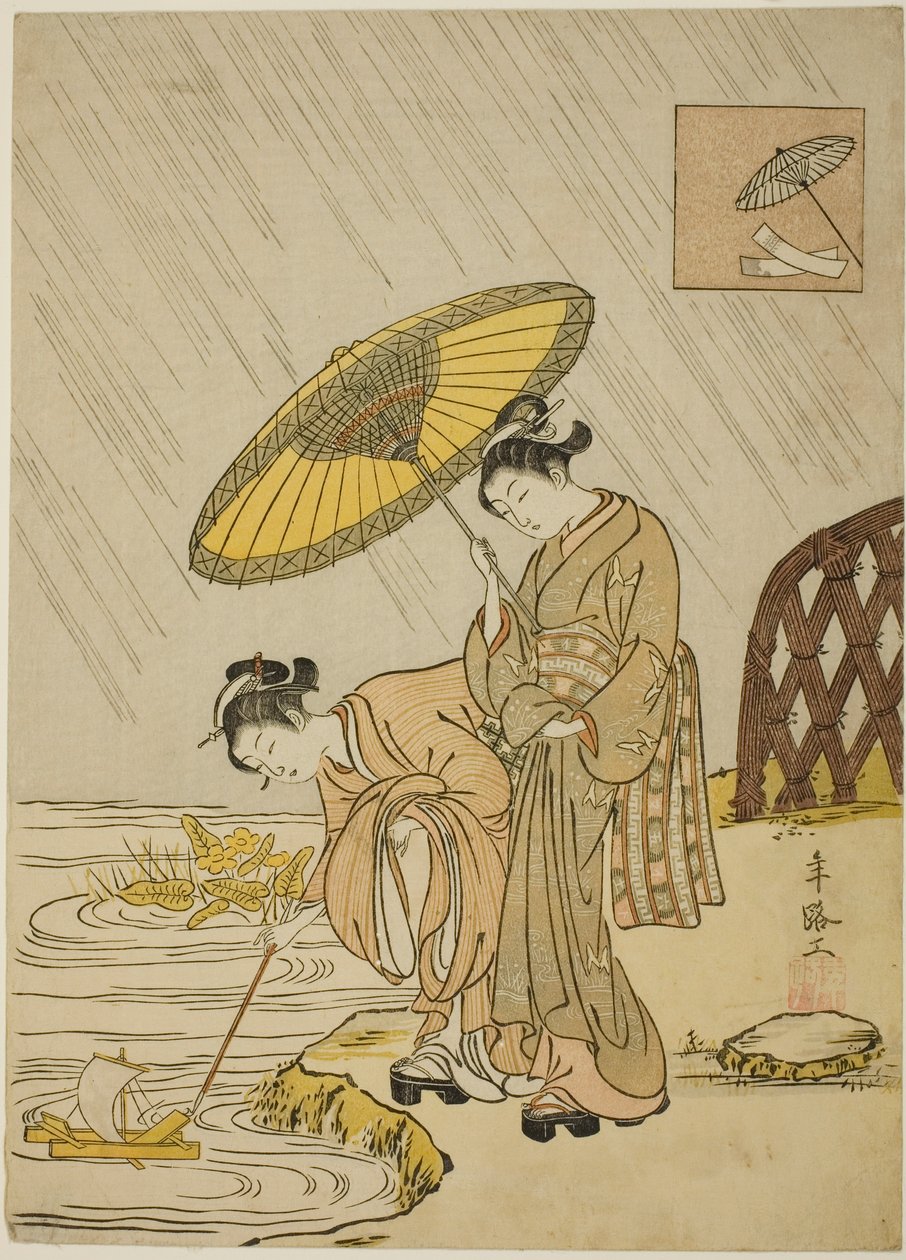 Ono no Komachi priant pour la pluie - Suzuki Harunobu