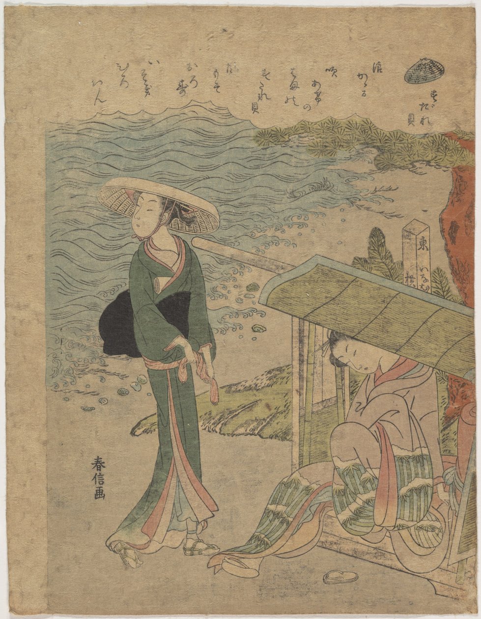 Le coquillage rideau - Suzuki Harunobu