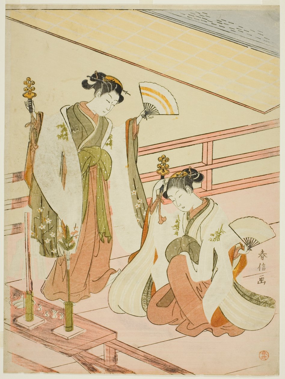 La Danse des prêtresses Ohatsu et Onami - Suzuki Harunobu