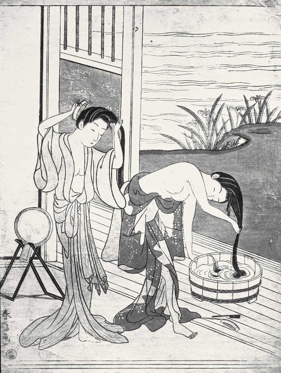 Jeunes femmes à leur toilette - Suzuki Harunobu