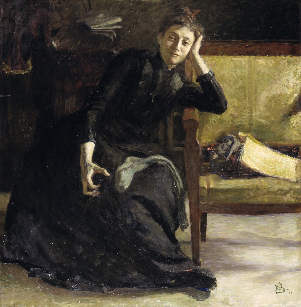 Portrait de la peintre suédoise Eva Bonnier, 1889 - Sven Richard Bergh