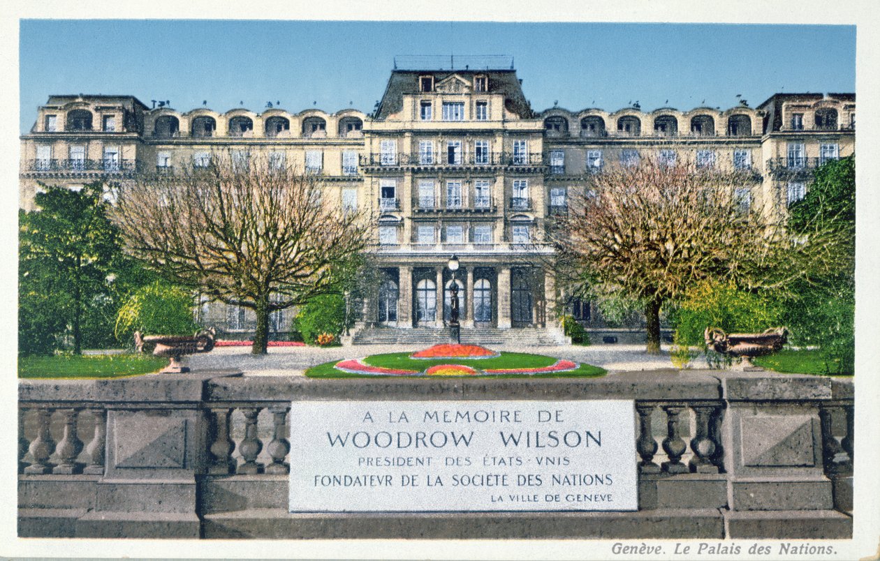 Carte postale du Palais des Nations à Genève, carte postale vers 1924 - Swiss School