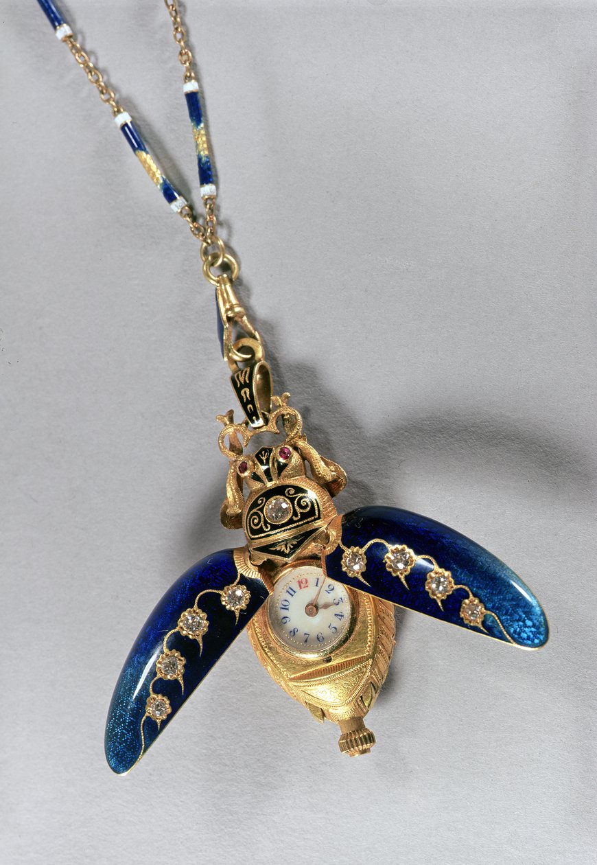 Montre pendentif en forme de scarabée, Chaux-de-Fonds, années 1890 - Swiss School