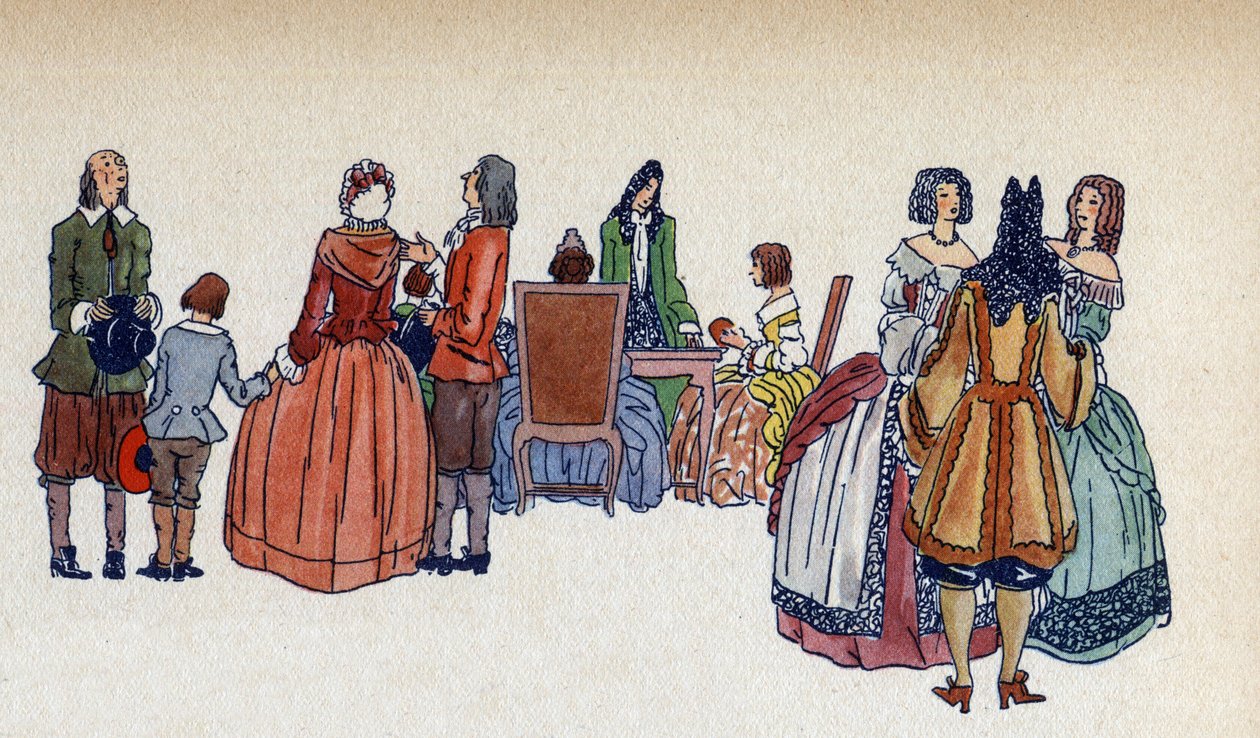 Le peuple dans les appartements de Versailles - Illustration de Sylvain Sauvage pour le livre « Louis XIV » de Frantz Funck-Brentano - Sylvain Sauvage