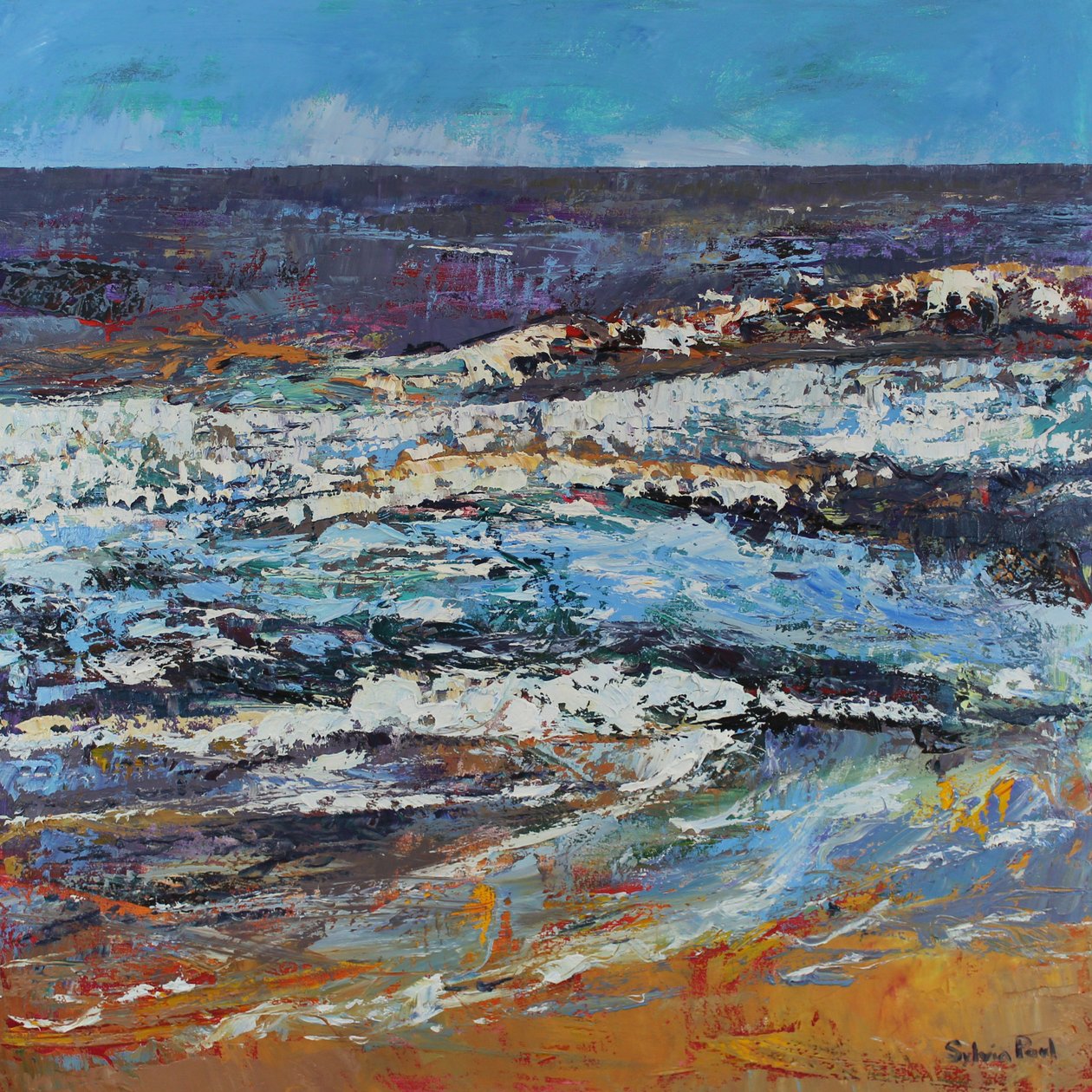 Rivage mousseux, 2021 (huile sur toile) - Sylvia Paul
