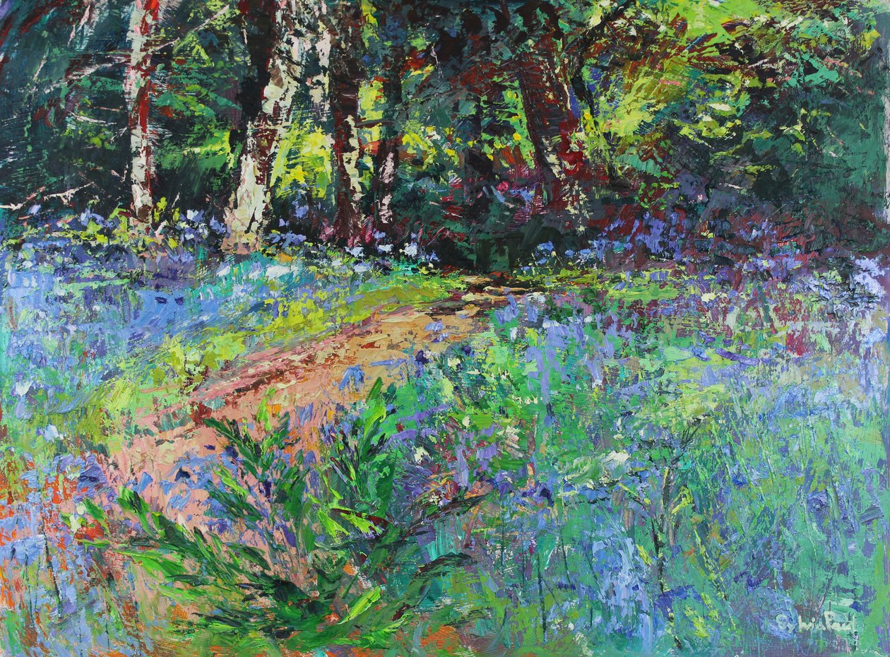 Promenade dans les bois, 2021 (huile sur toile) - Sylvia Paul