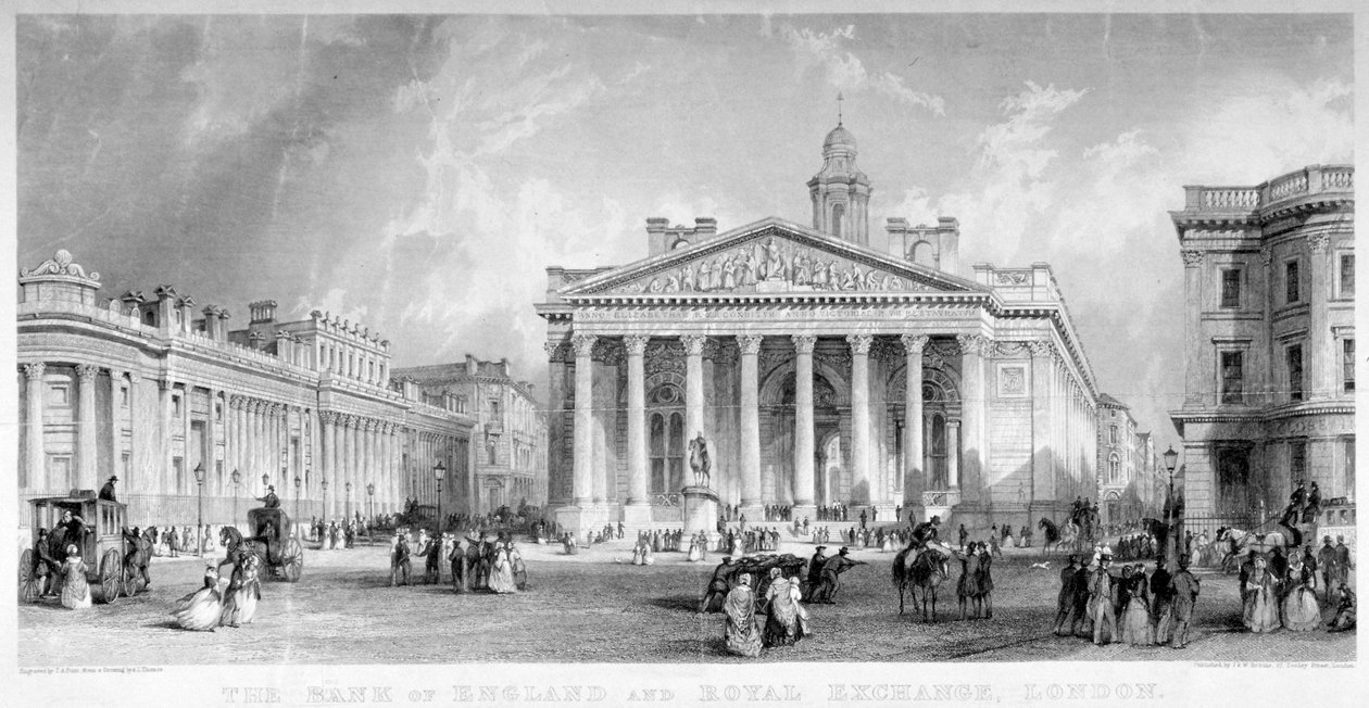 Bourse royale, Cité de Londres, vers 1850 - TA Prior