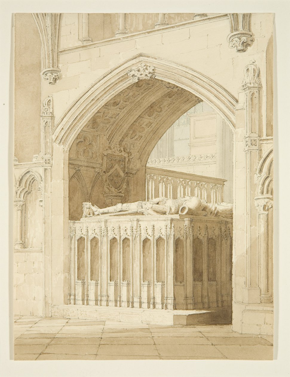 Tombe de Robert Fitzharding, mort en 1170, dans la Cathédrale de Bristol - T.H. Clarke