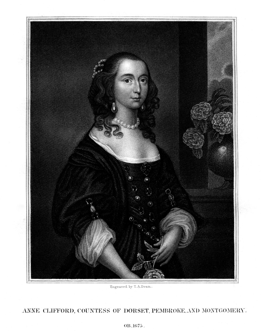 Lady Anne Clifford, comtesse de Dorset, Pembroke et Montgomery, 1825 - T. A. Dean