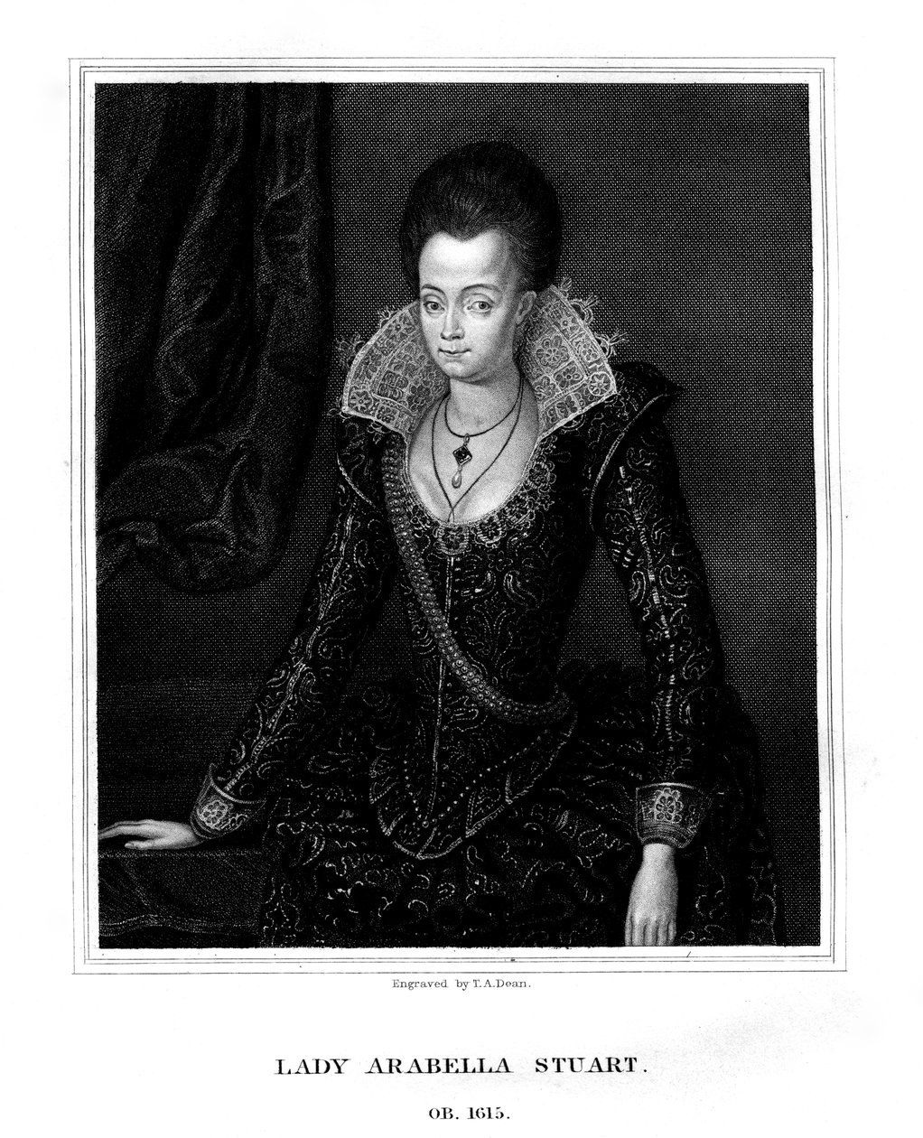Lady Arabella Stuart, Duchesse de Somerset, 1826 - T. A. Dean