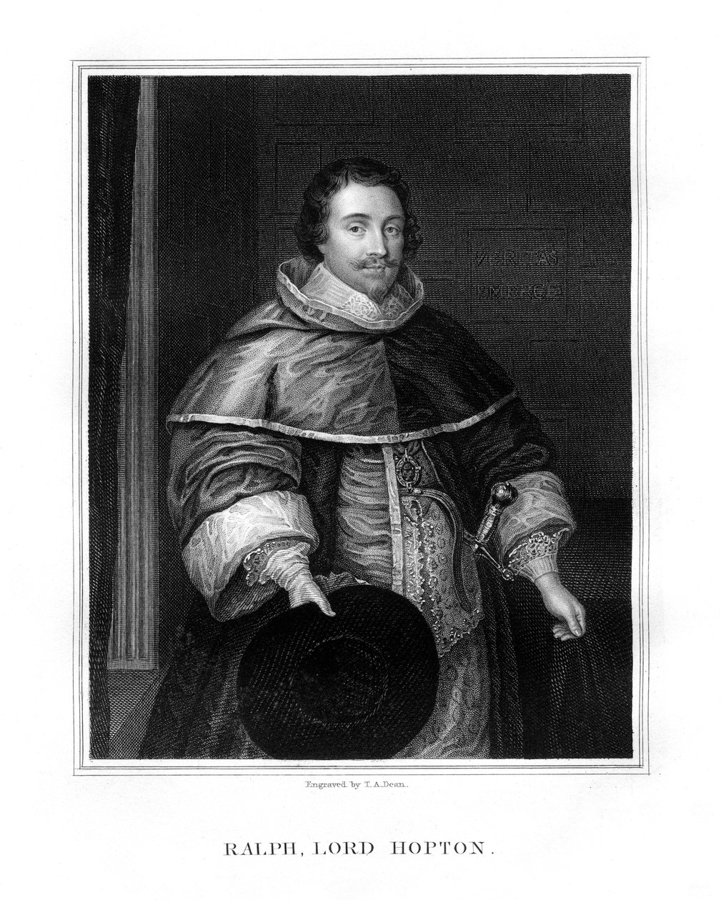 Sir Ralph, Lord Hopton, soldat anglais, 1827 - T. A. Dean