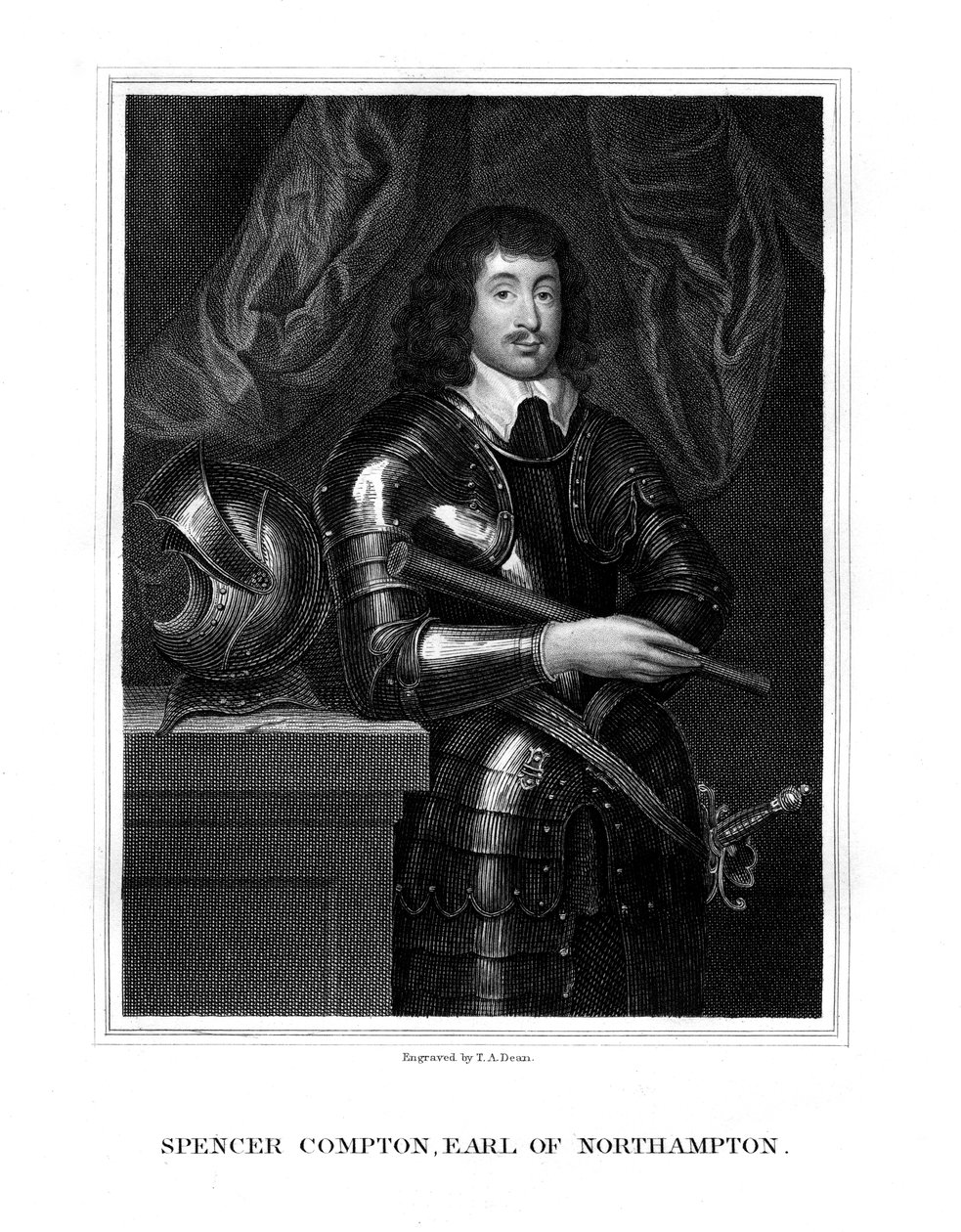 Spencer Compton, 2e comte de Northampton, soldat royaliste, 1827 - T. A. Dean