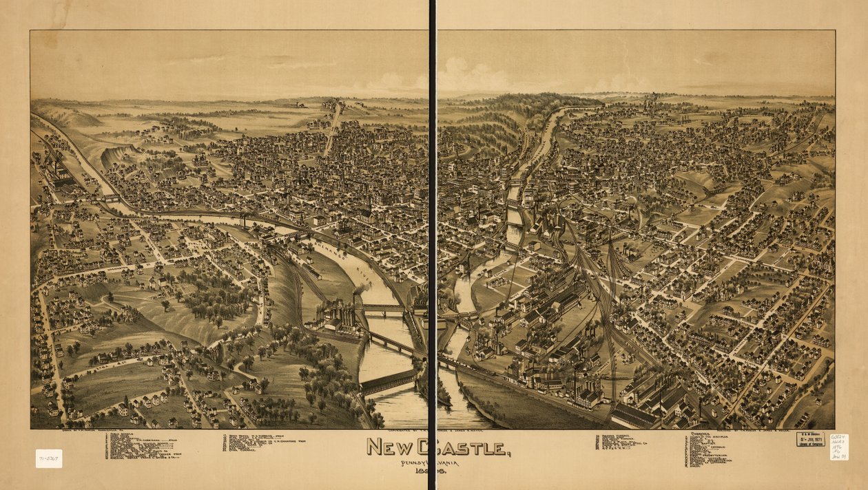 New Castle, Pennsylvanie 1896 - T. M. Fowler