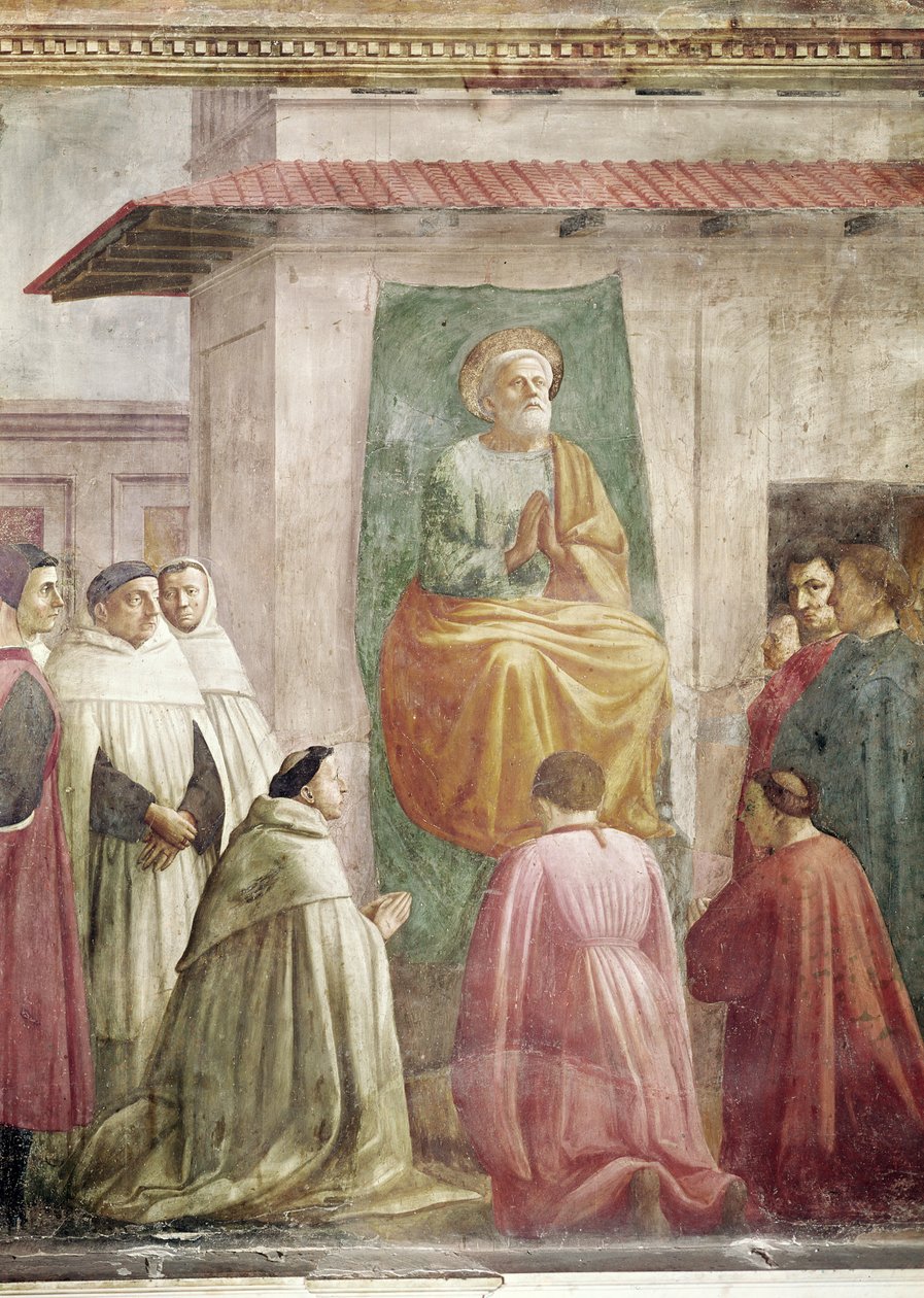 Saint Pierre sur le trône (détail) - Tommaso Masaccio