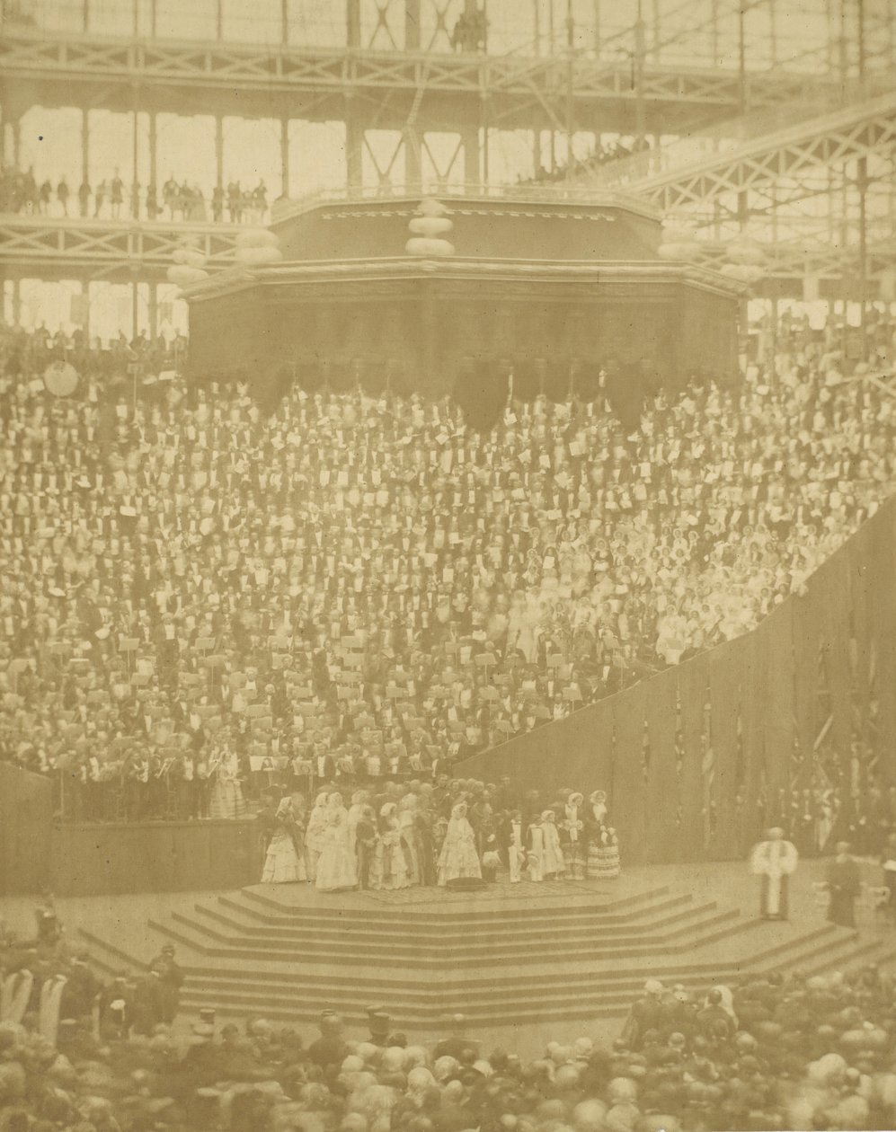 La reine Victoria présidant la réouverture du Crystal Palace reconstruit à Sydenham - T. R. Williams