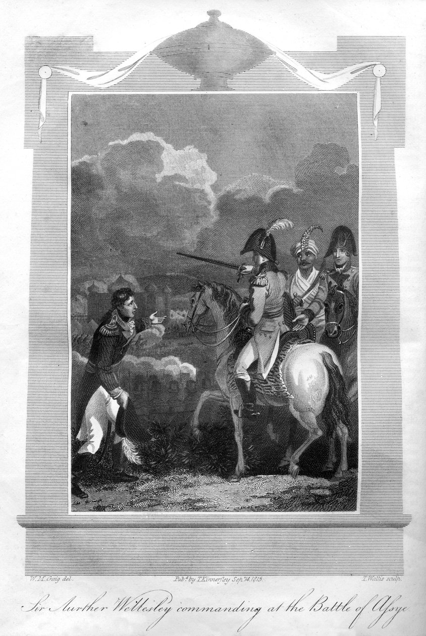 Le Duc de Wellington commandant à la bataille d