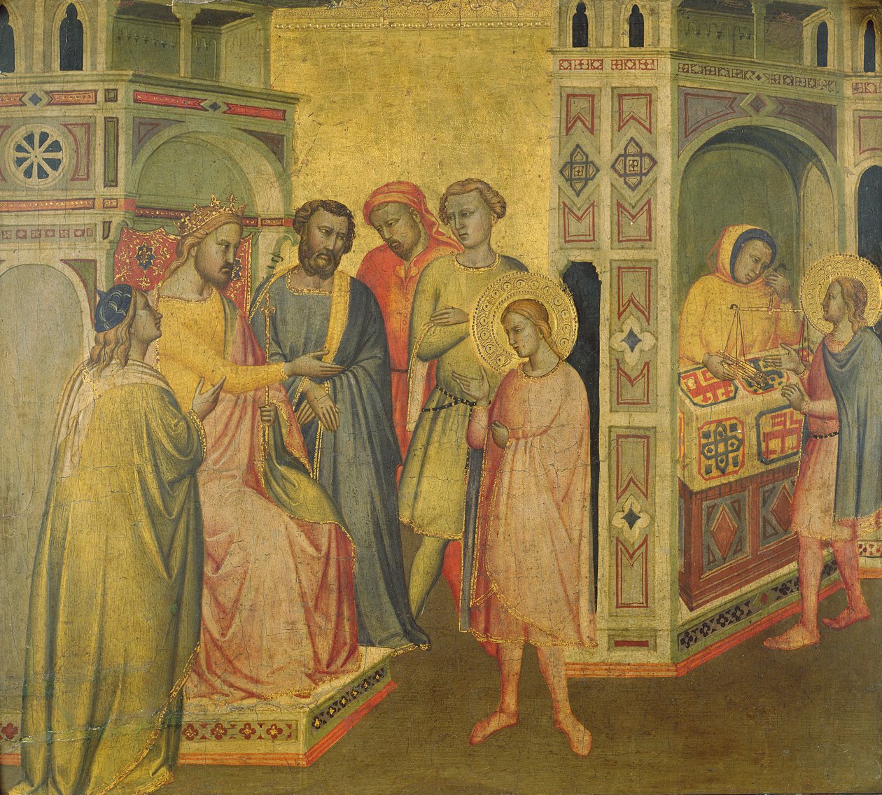Saint Éloi devant le roi Clothaire, vers 1365 - Taddeo Gaddi