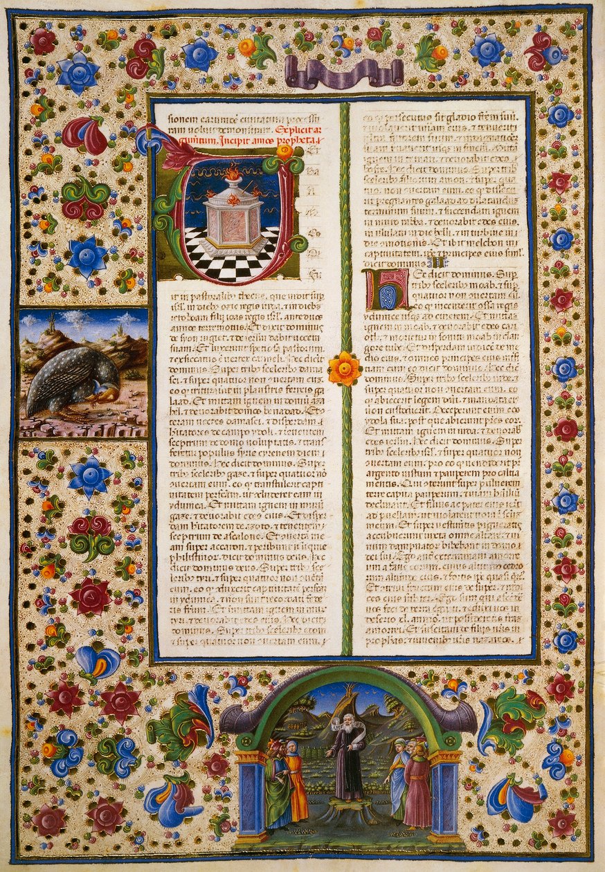 Incipit du Premier Livre des Maccabées, du Volume I de la Bible de Borso d