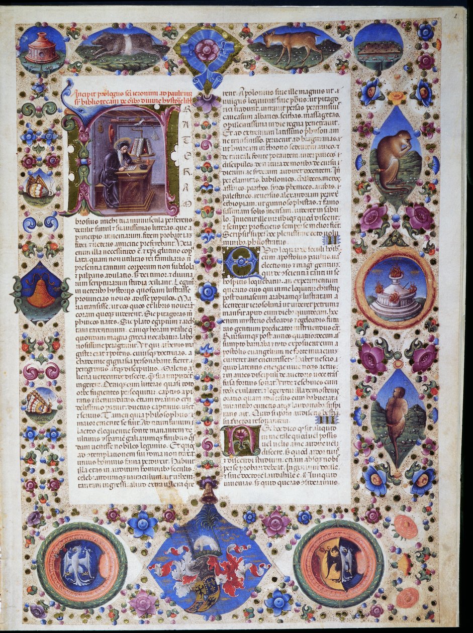 Prologue, du premier volume de la Bible de Borso d