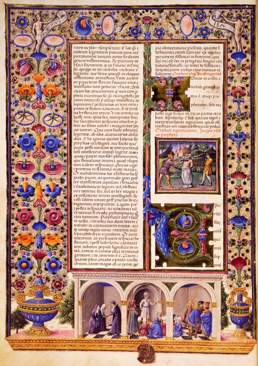 Prologue aux livres prophétiques, du Volume II de la Bible de Borso d