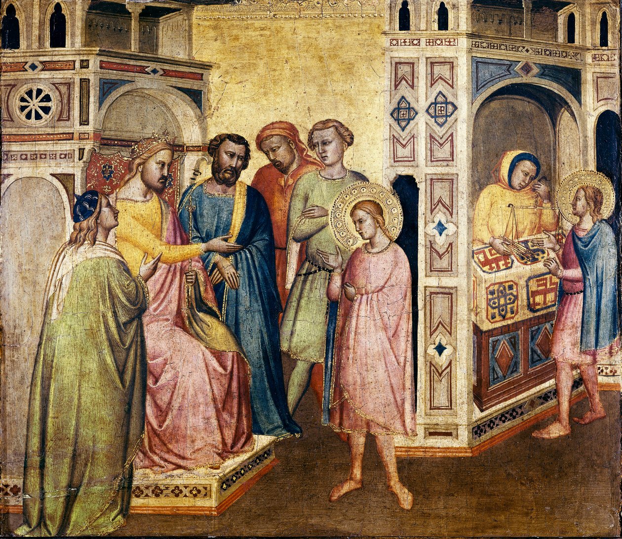 Saint Éloi devant le roi Clothaire, vers 1365 - Taddeo Gaddi