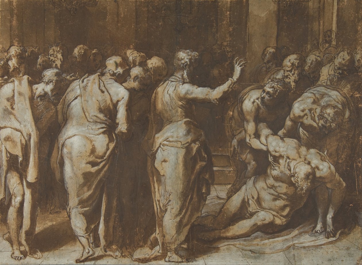 Saint Paul ressuscitant Eutychus, 1529-66 - Taddeo Zuccaro