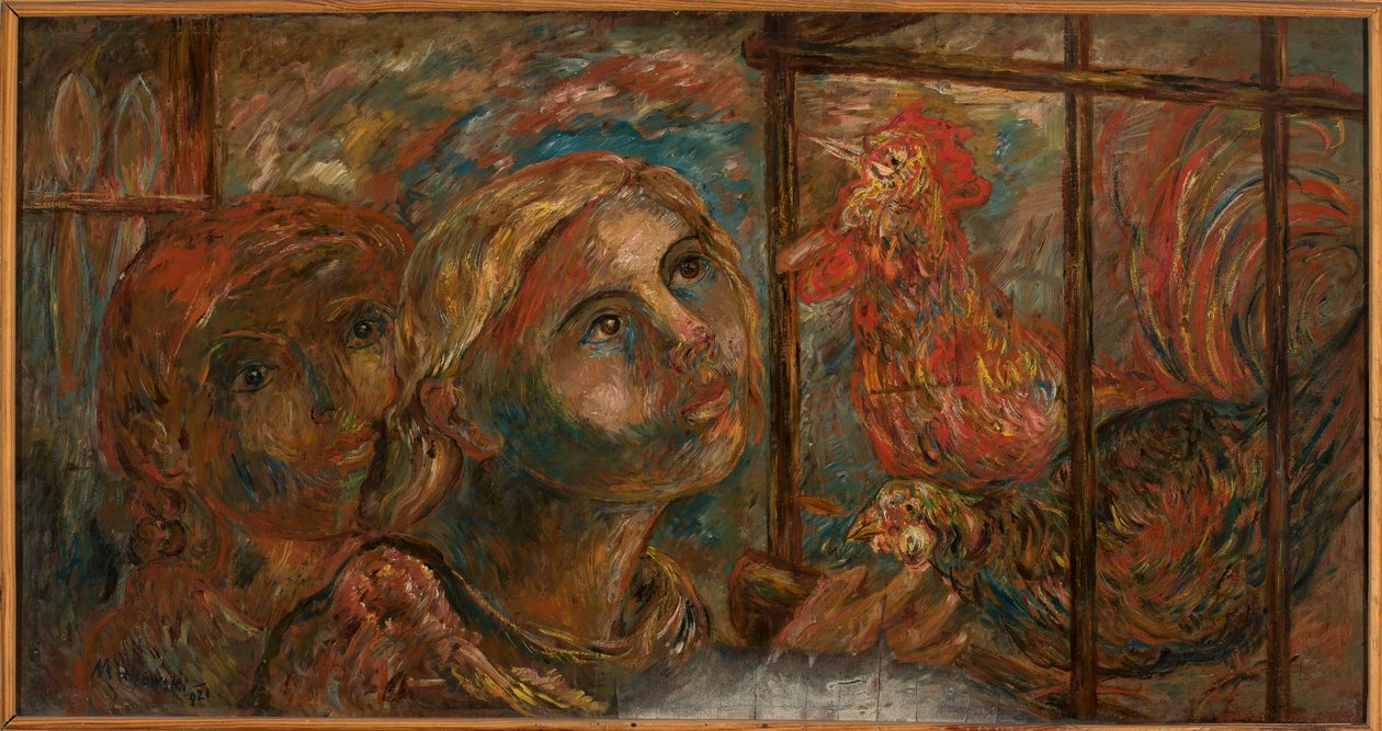 Les enfants et les coqs - Tadeusz Makowski