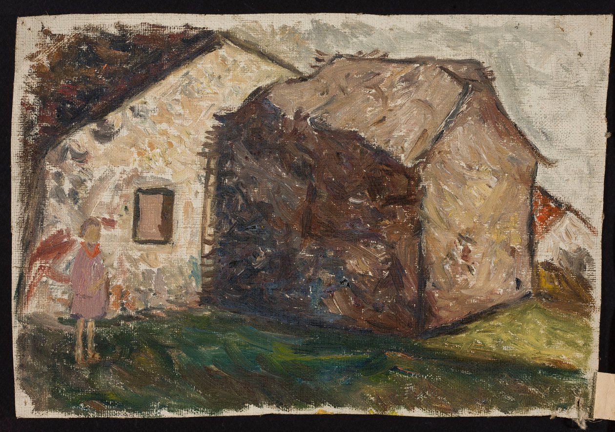 Petite fille devant la maison - Tadeusz Makowski