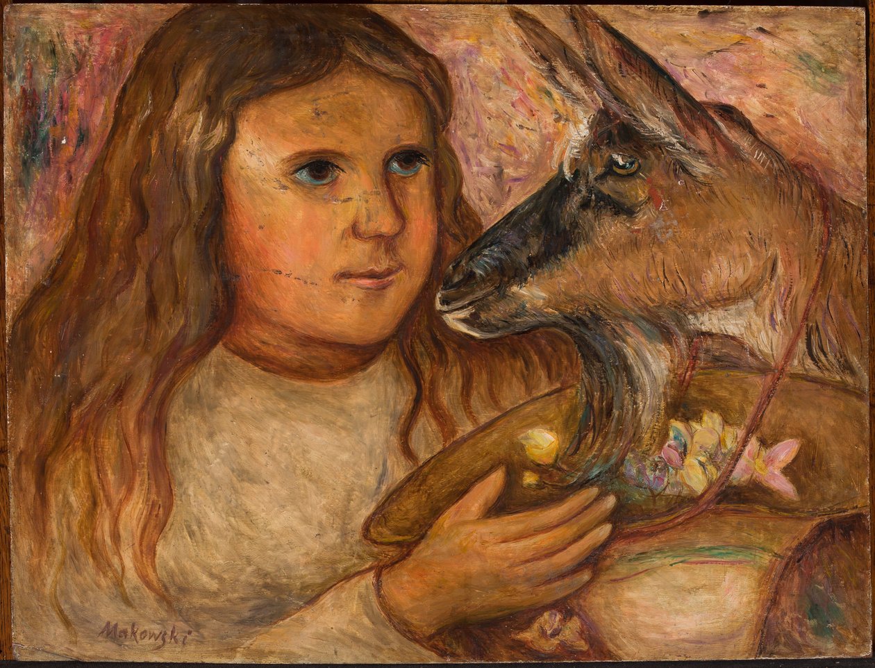 La petite fille et la chèvre - Tadeusz Makowski