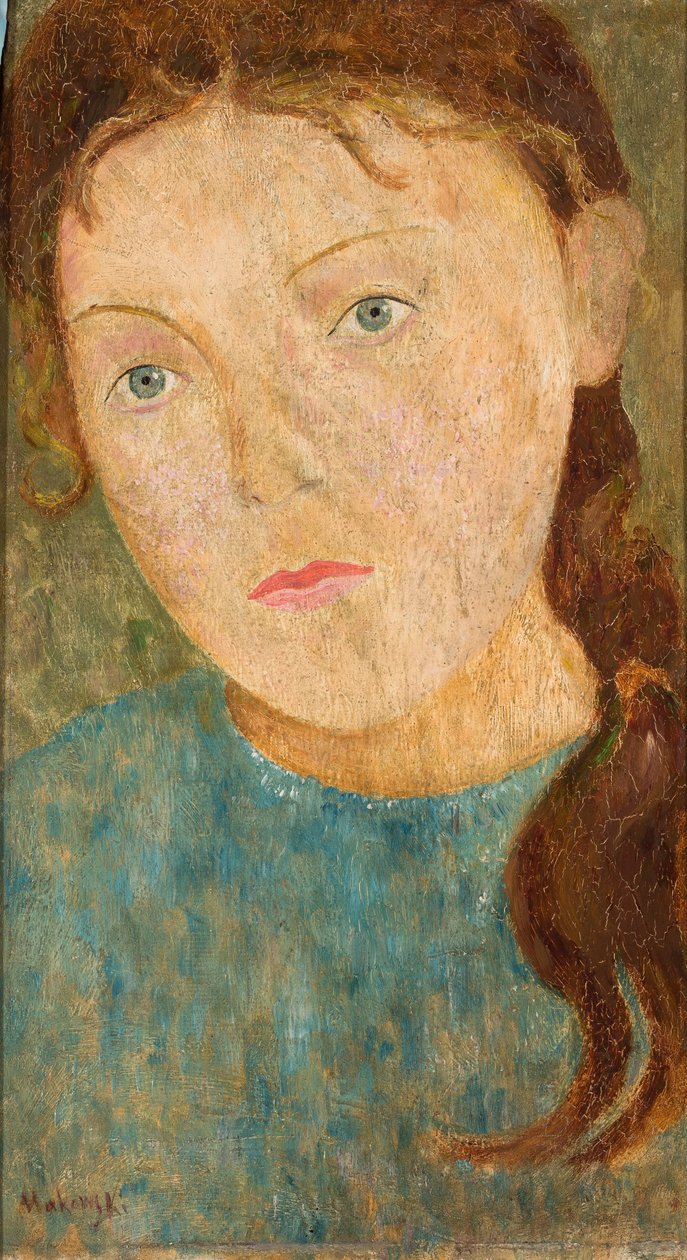 Fille à la tresse rousse - Tadeusz Makowski