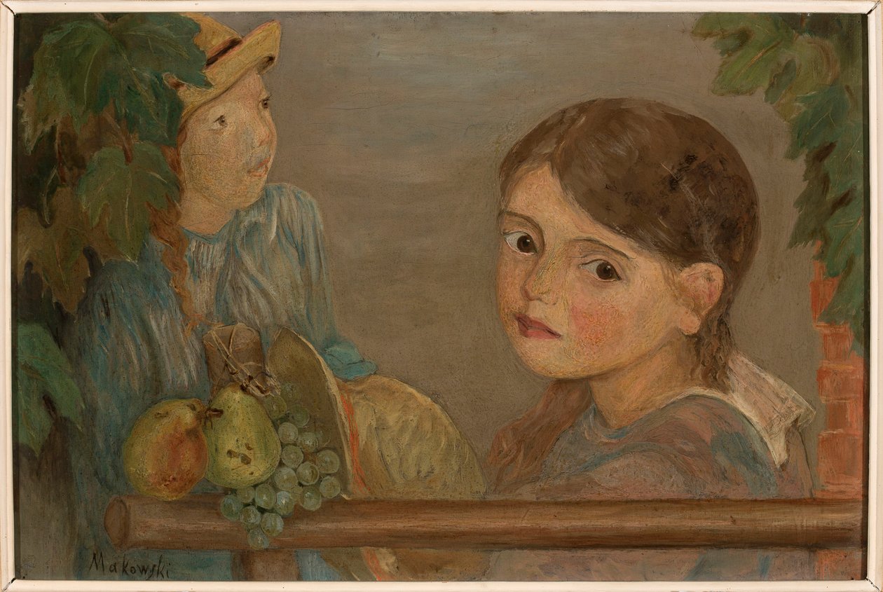 Fillettes avec des raisins - Tadeusz Makowski