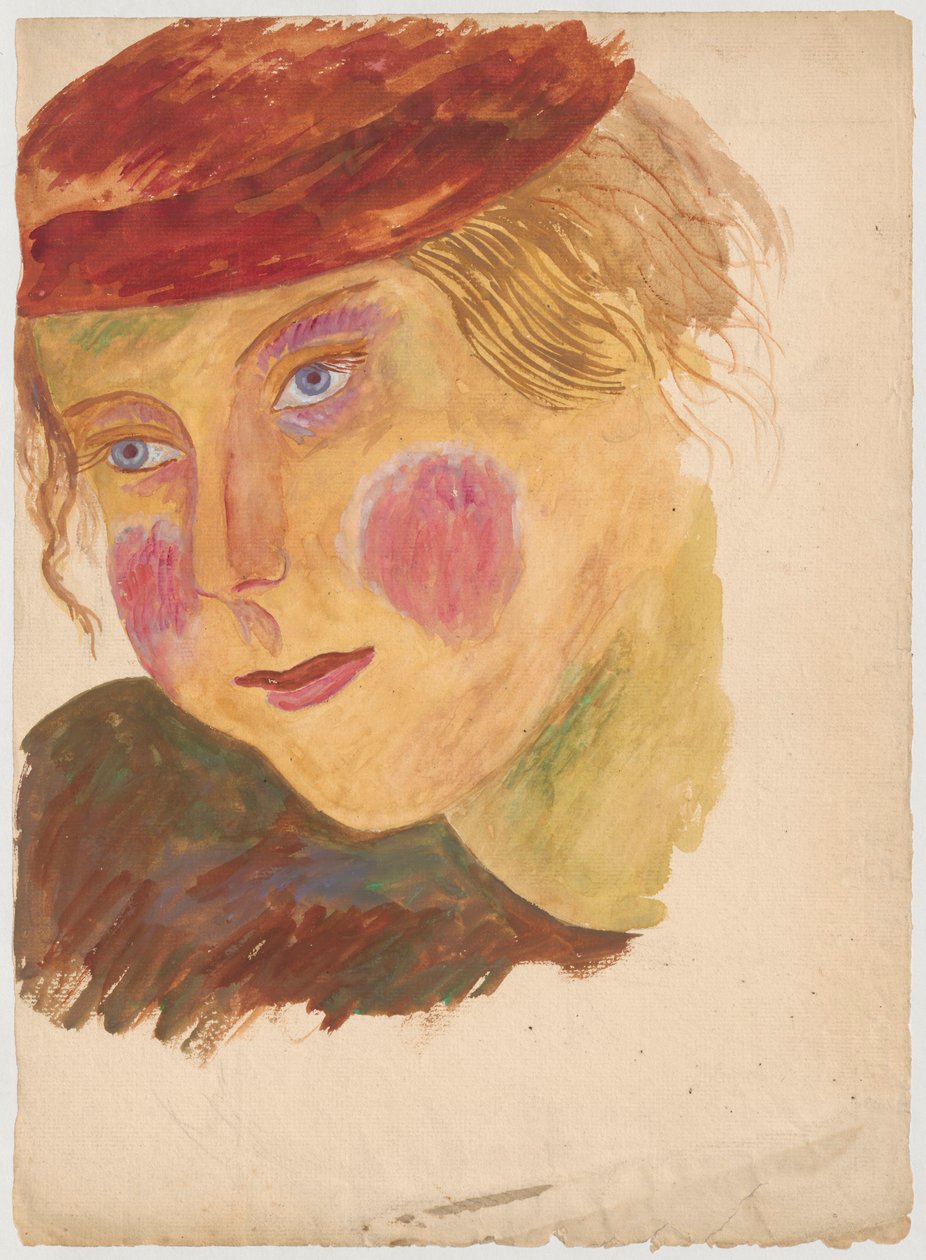 Tête de jeune fille au chapeau - Tadeusz Makowski