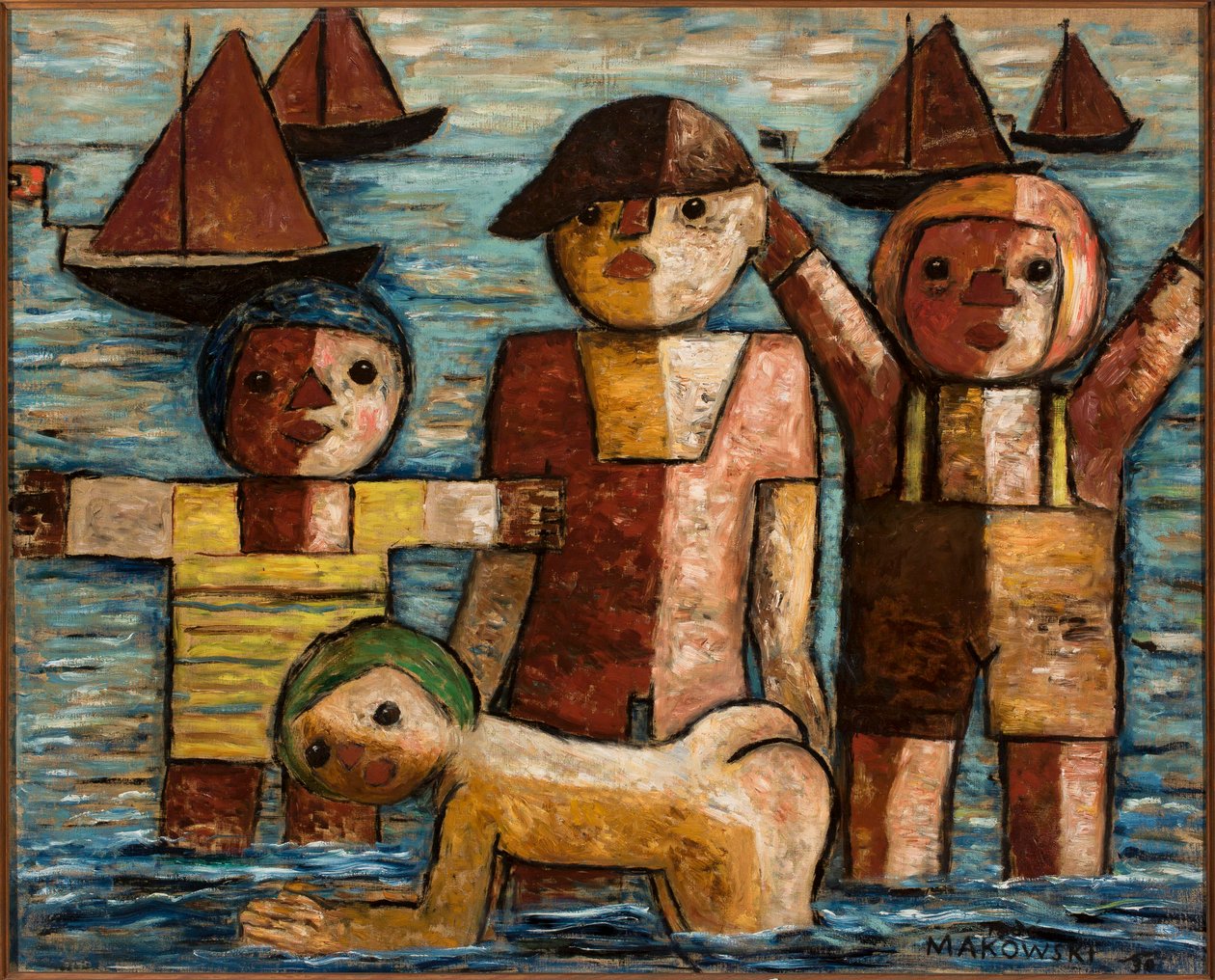 Le bain - Tadeusz Makowski