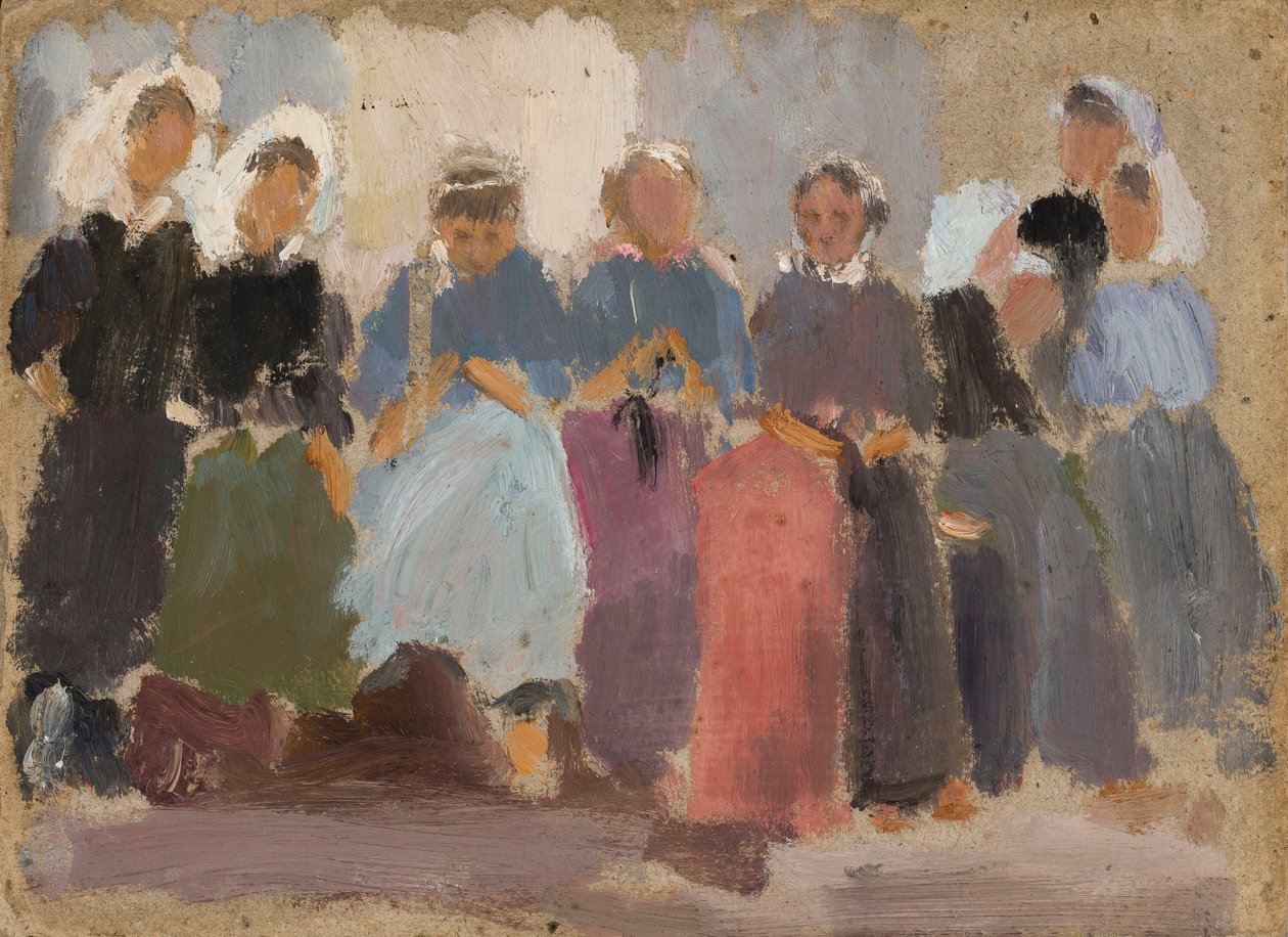 Femmes tricotant - esquisse - Tadeusz Makowski