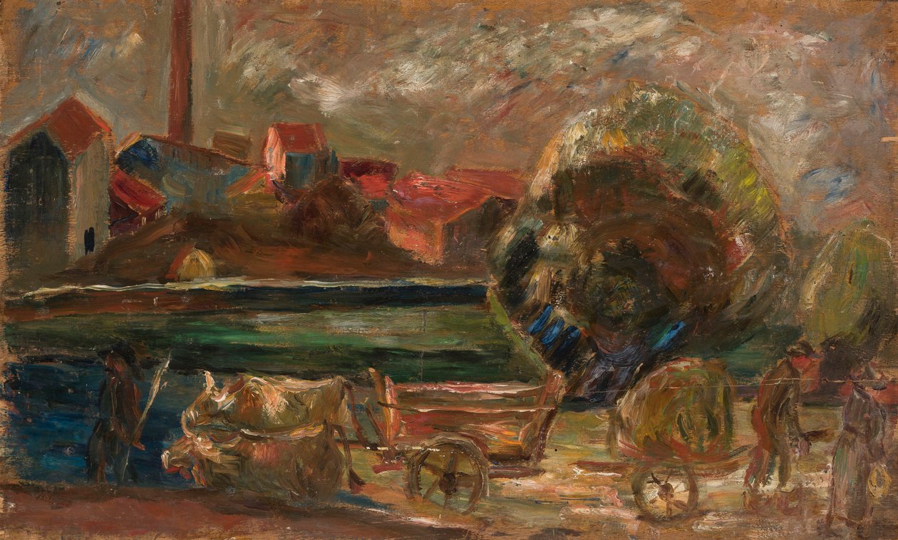 Paysage avec cheminée d