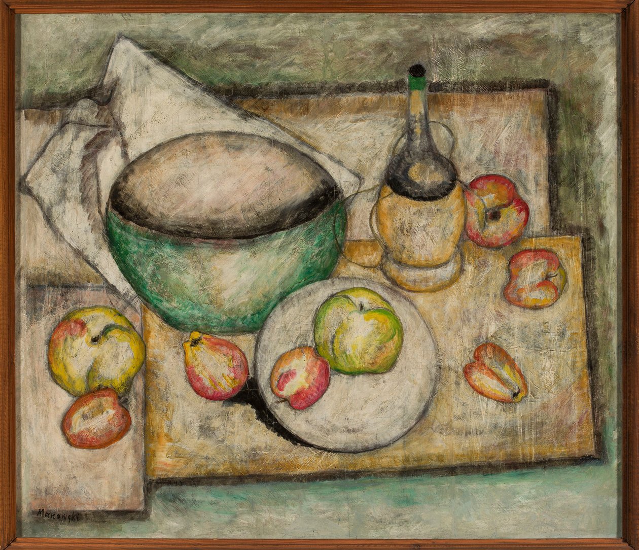 Nature morte au bol vert et aux fruits - Tadeusz Makowski