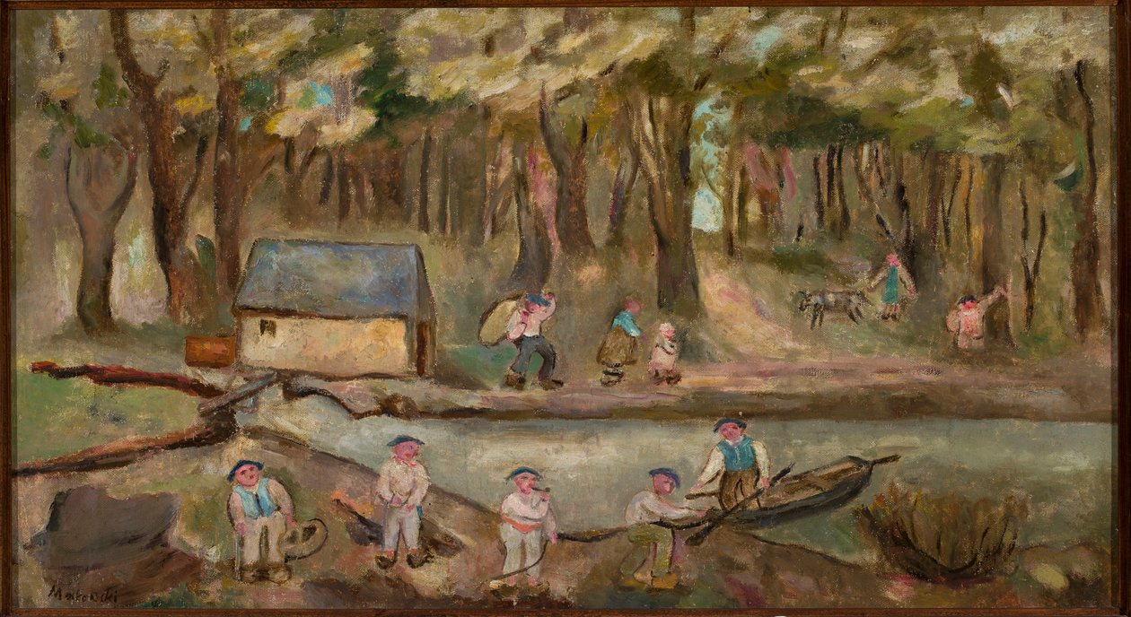Moulin au bord de la rivière - Tadeusz Makowski